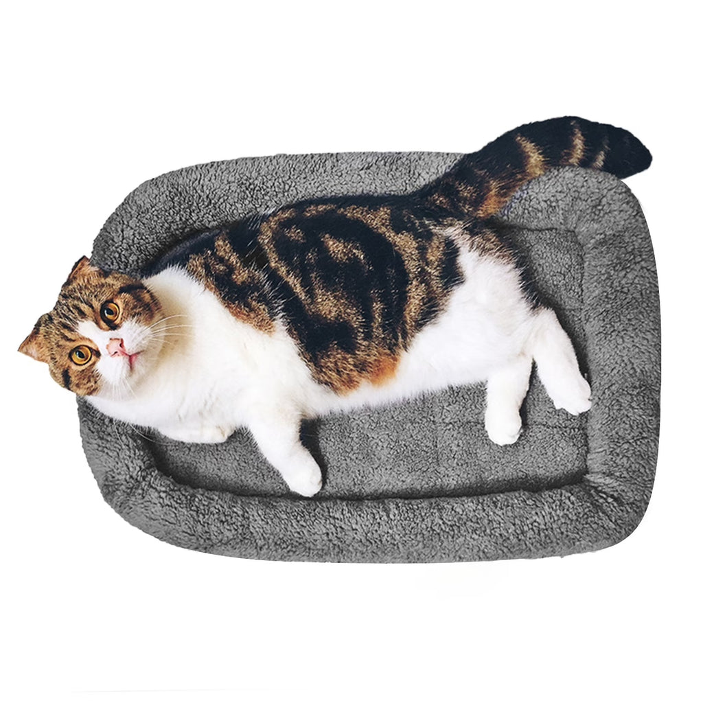 Cozy Plush Cat and Small Dog Bed | Soft Washable Pet Cushion for Kittens, Puppies, and Small Animals | Indoor Nest, Cave, or Sofa Lounger (22'' x 16'')