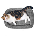 Cozy Plush Cat and Small Dog Bed | Soft Washable Pet Cushion for Kittens, Puppies, and Small Animals | Indoor Nest, Cave, or Sofa Lounger (22'' x 16'')