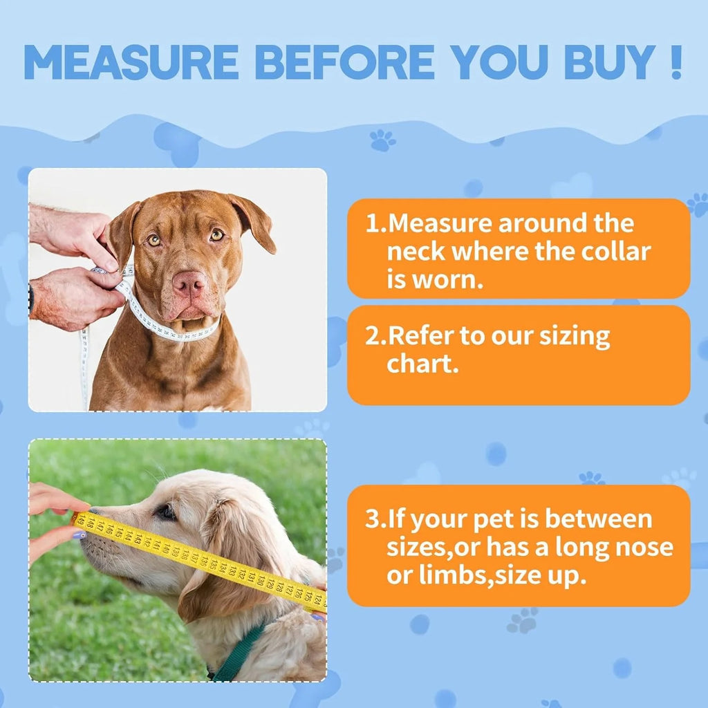 Inflatable Dog Recovery Collar, Comfortable Soft Pet Cone for Post-Surgery Healing, Vision-Friendly E-Collar Alternative