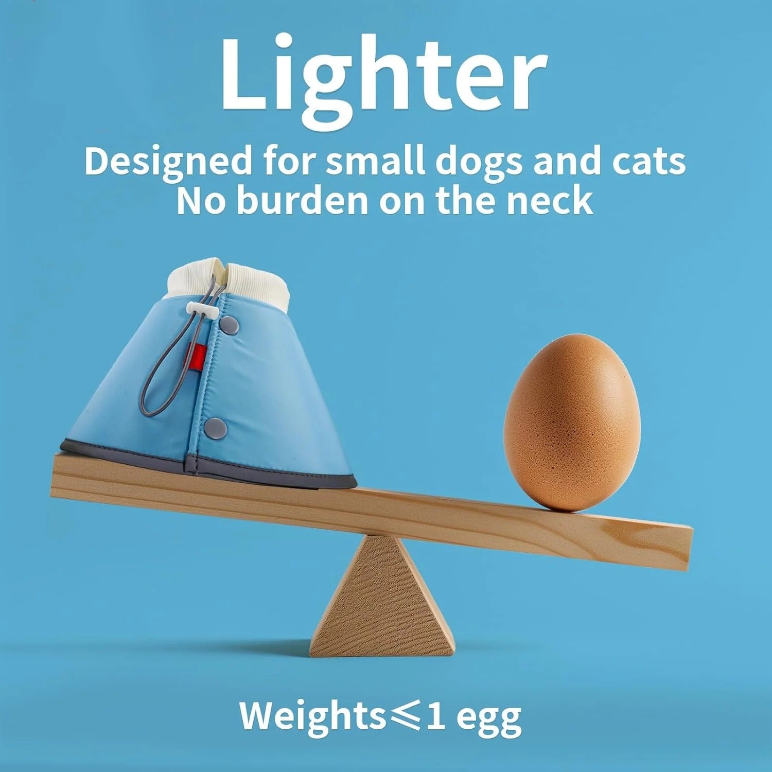 Adjustable Soft Dog & Cat Recovery Collar, Post-Surgery E-Collar for Small Pets, Anti-Lick Biting Healing Cone in Blue, Comfortable Pet Protective Collar