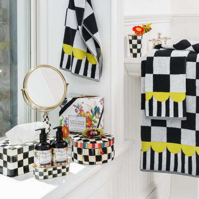 Courtly Check Enamel Bath Collection