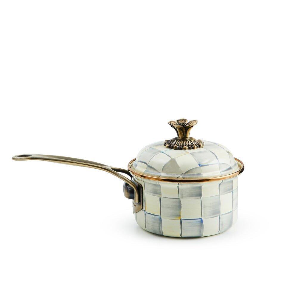Sterling Check Enamel 1 Qt. Saucepan