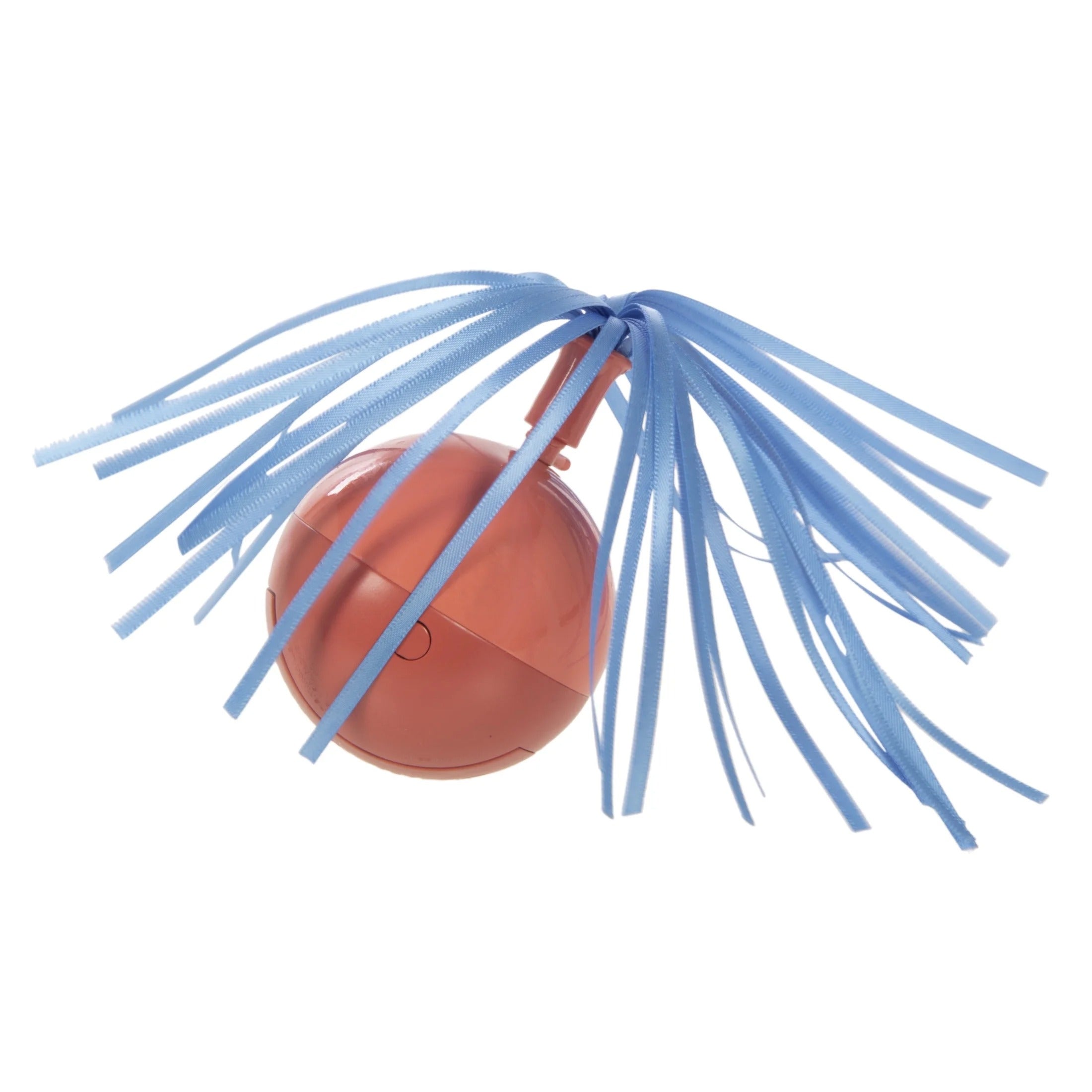 Interactive Spinning Ball with Ribbons | Electronic Motion Kitten Toy for Hunting, Stalking, and Exercise