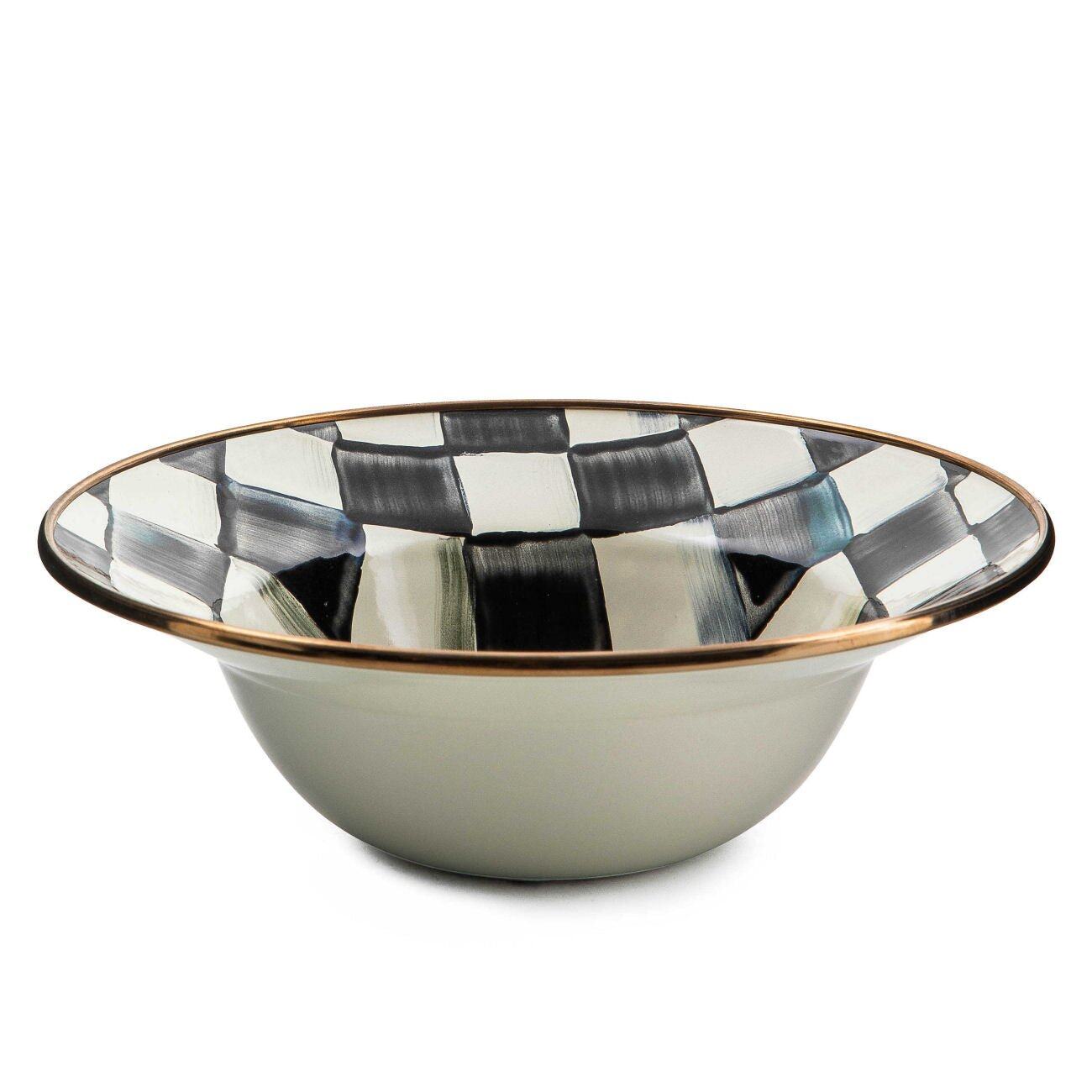 Courtly Check Enamel Breakfast Bowl