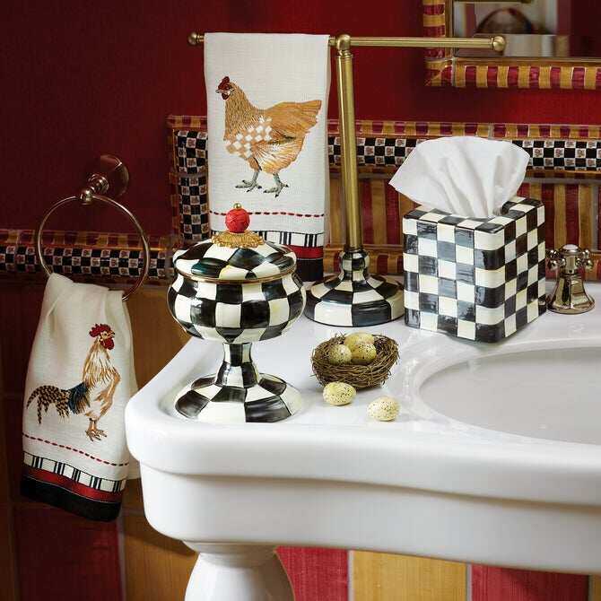 Courtly Check Enamel Bath Collection